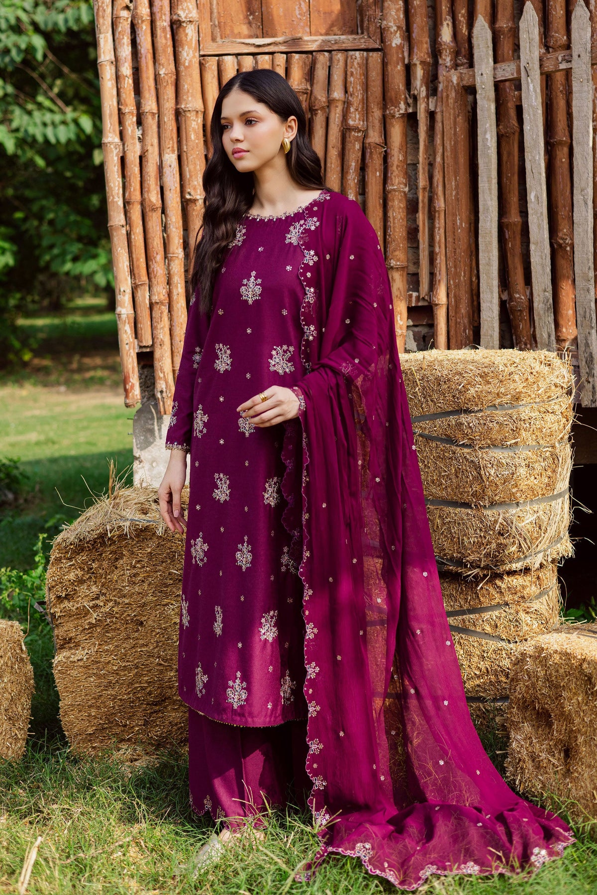 Batik Embroidered Dhanak 3-Piece Unstitched Suit