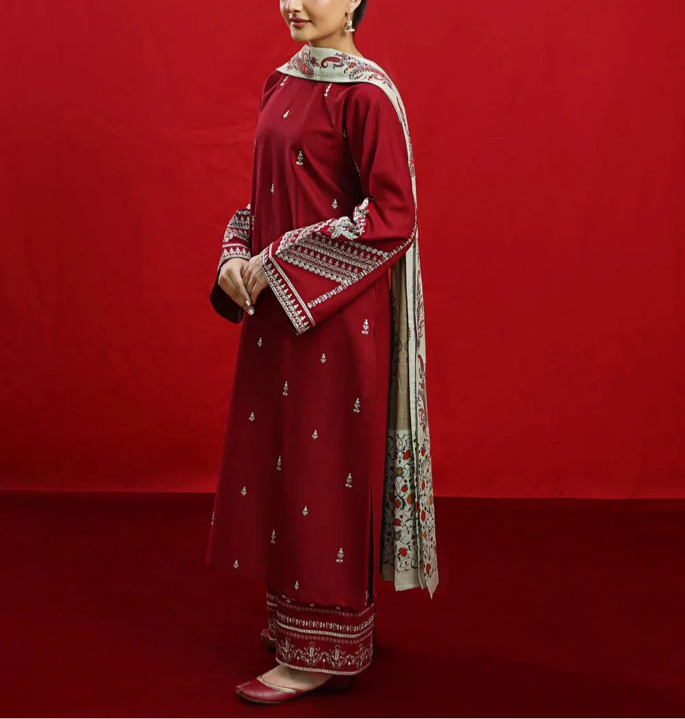 Urge - Dhanak 3-Piece Unstitched Embroidered Suit