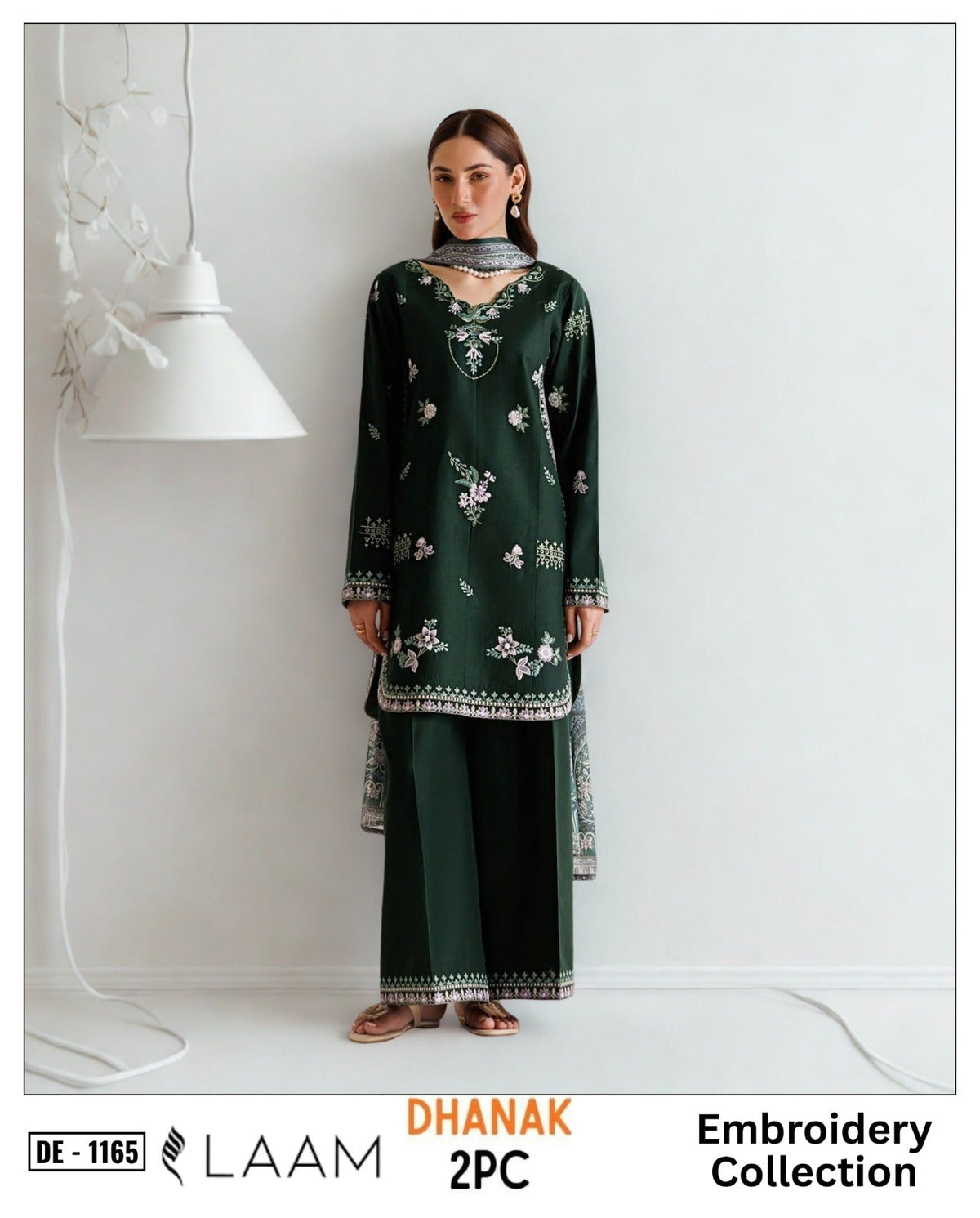 2-Piece | Premium Embroidered Winter Suit – DE-1165