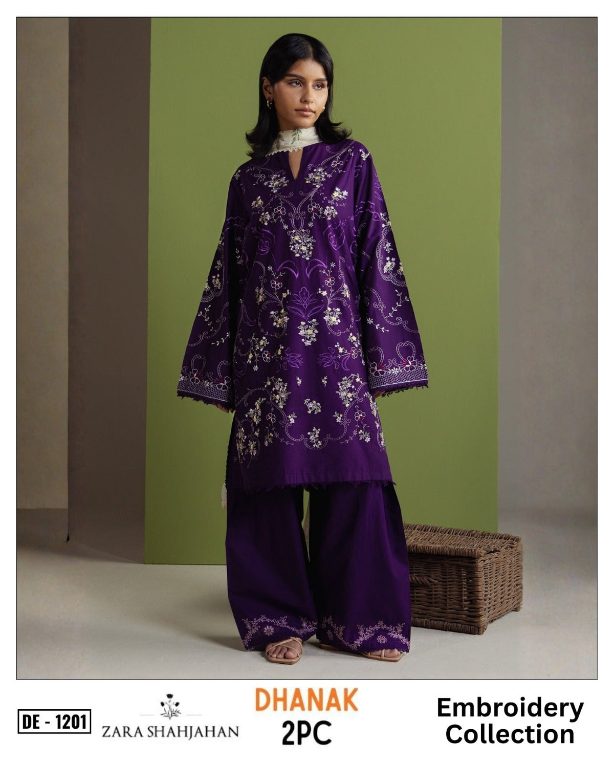 2-Piece | Premium Embroidered Winter Suit – DE-1201