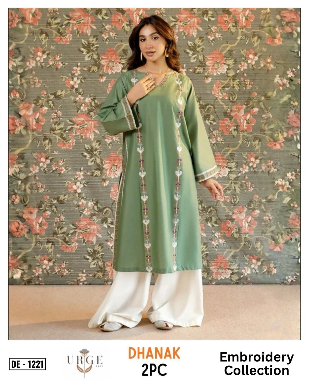 2-Piece | Premium Embroidered Winter Suit – DE-1221B