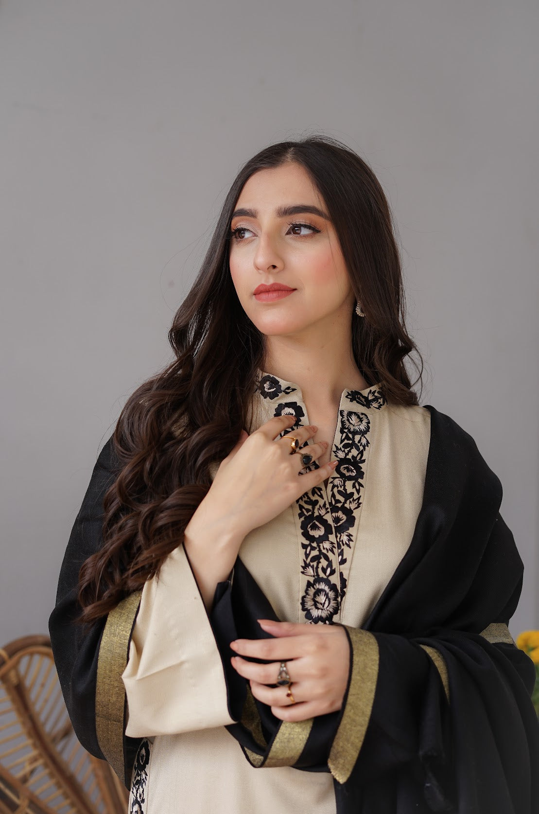 Cashew'Nut | Aisling Unstitched Winter Embroidered Suit