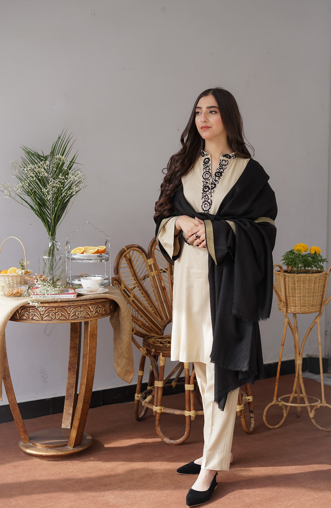 Cashew'Nut | Aisling Unstitched Winter Embroidered Suit