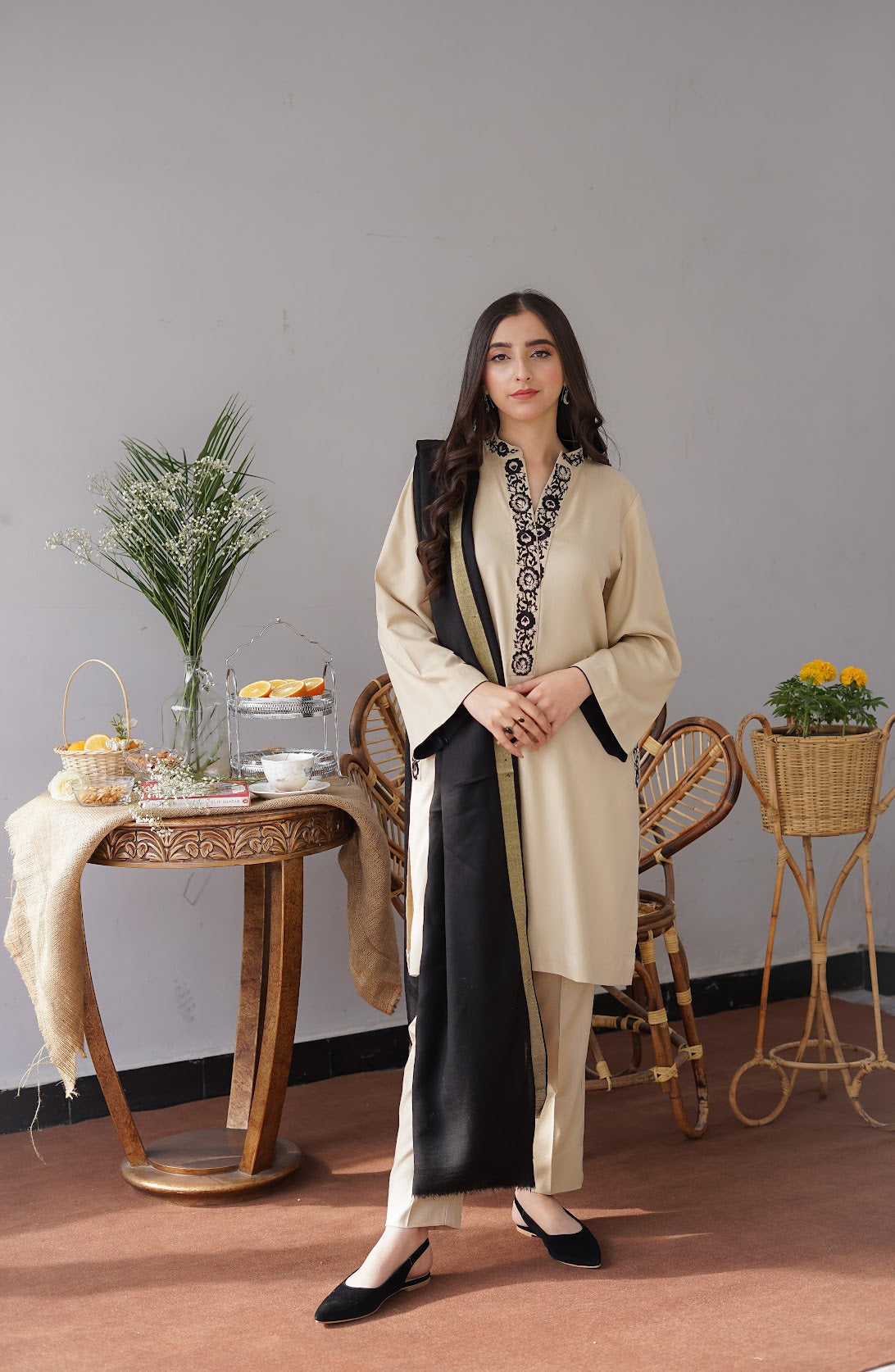 Cashew'Nut | Aisling Unstitched Winter Embroidered Suit