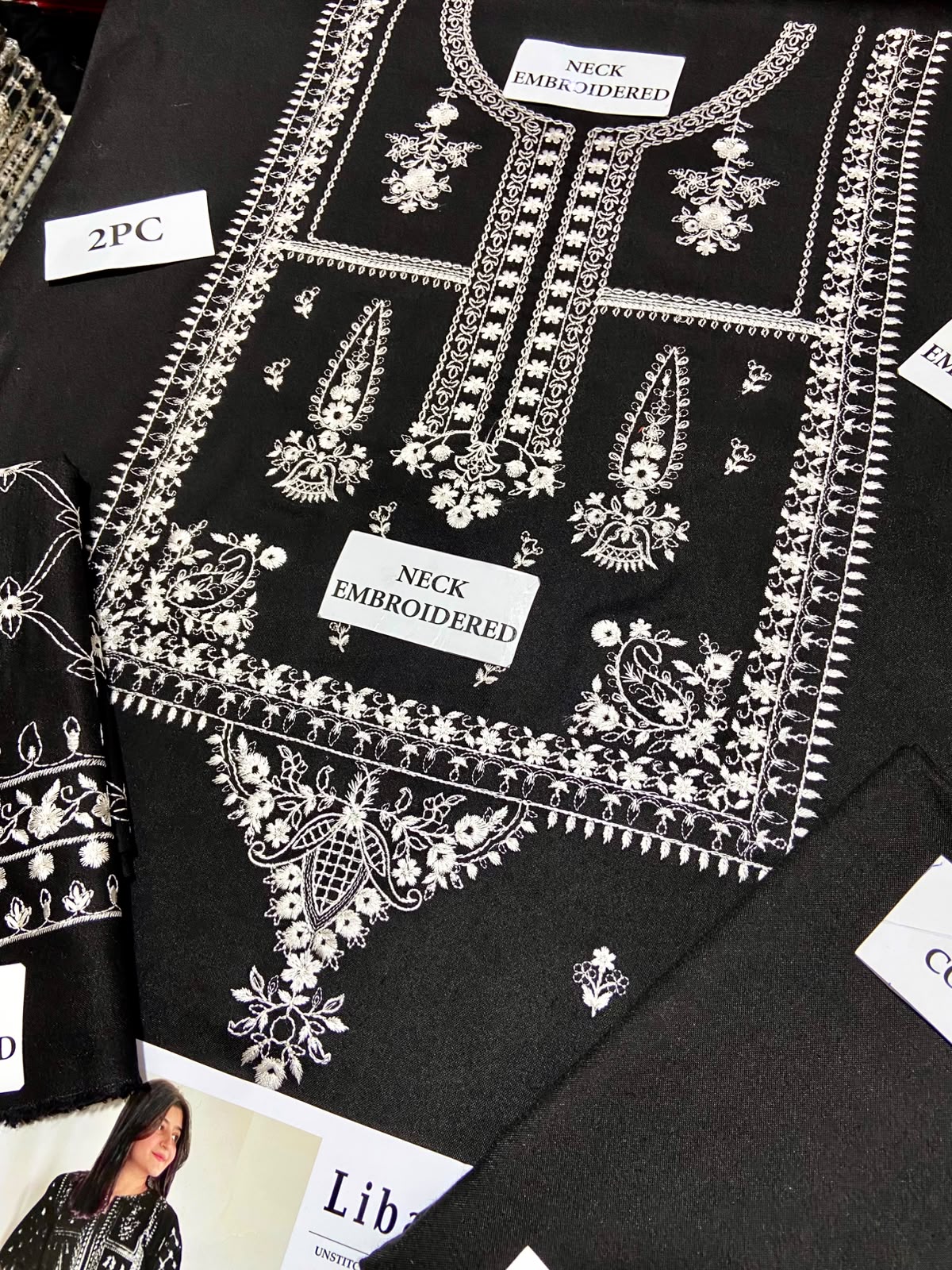 2 Piece - Unstitched Dhanak Embroidered Suite
