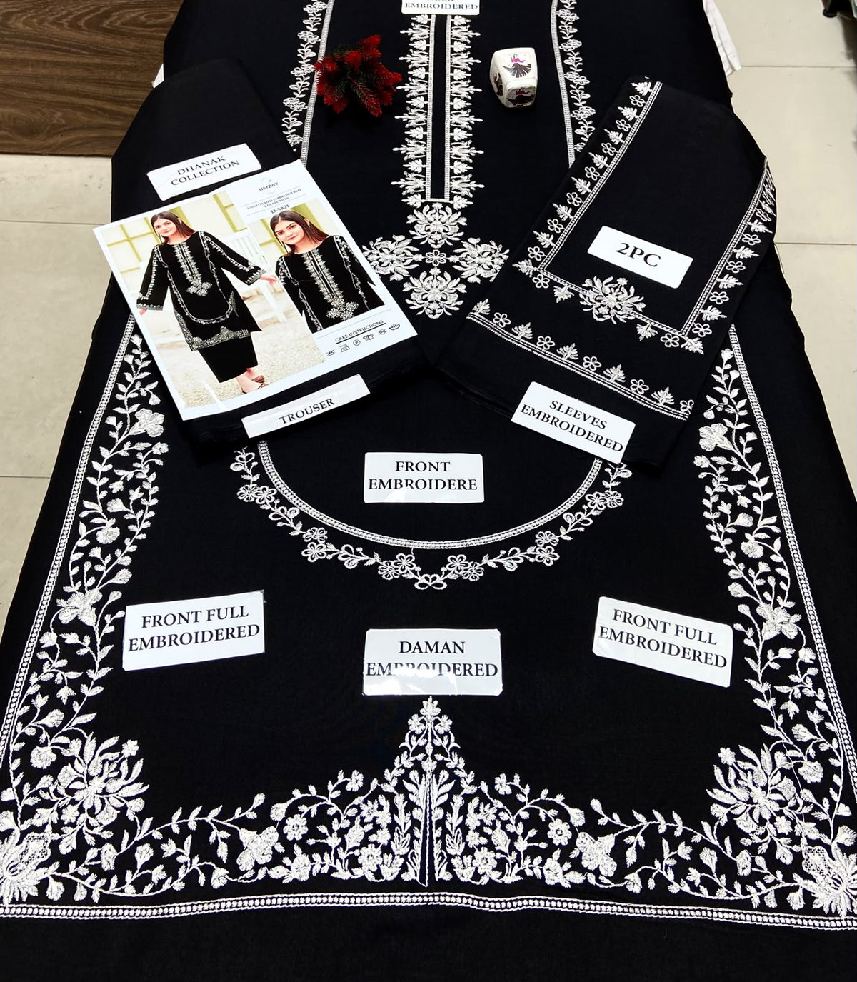 2 Piece - Unstitched Dhanak Embroidered Suite