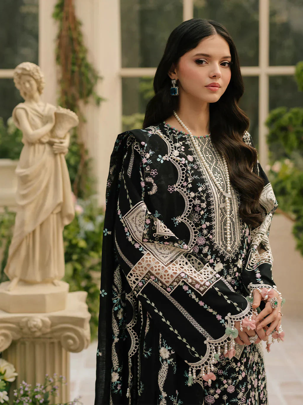 Bin Ilyaas Premium Luxury Lawn Unstitched 3-Piece Heavy Embroidered  suit