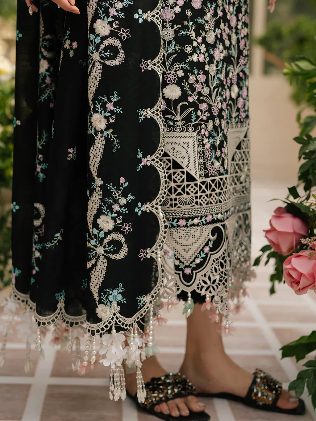 Bin Ilyaas Premium Luxury Lawn Unstitched 3-Piece Heavy Embroidered  suit