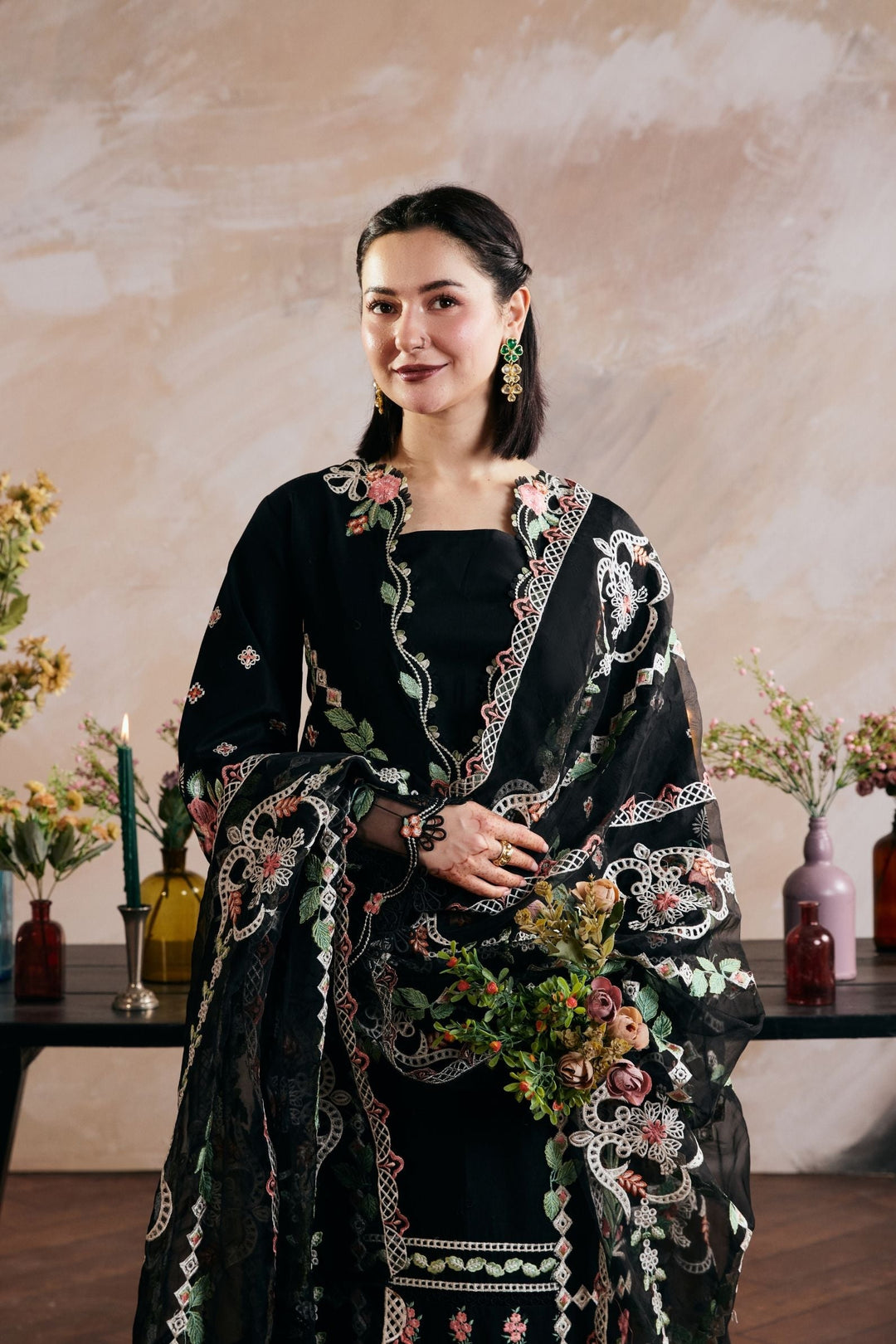 Gul Meena - Dhanak 3-Piece Unstitched Embroidered Suit