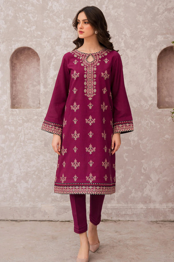 JAZMIN - 3PC LAWN EMBROIDERED SHIRT WITH DIAMOND PRINTED DUPATTA AND TROUSER - HML1399