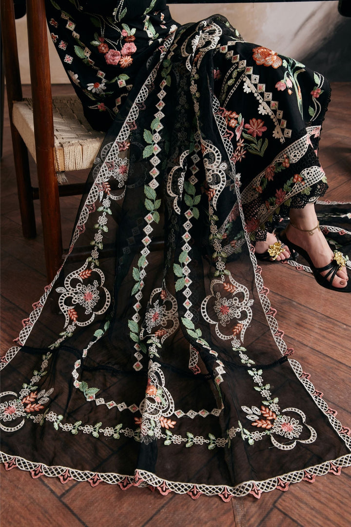 Gul Meena - Dhanak 3-Piece Unstitched Embroidered Suit