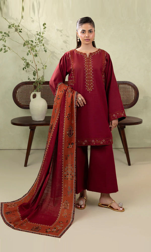 Motifz Premium Lawn – Embroidered Unstitched 3-Piece Suite with Printed Dupatta