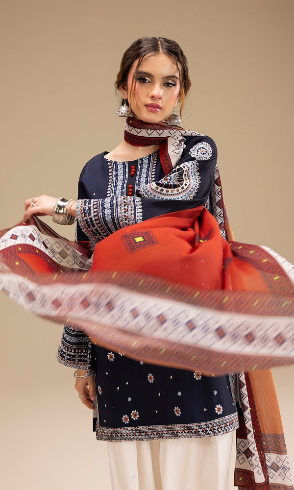 Jazmine Unstitched 3 Piece Heavy Embroidered Lawn