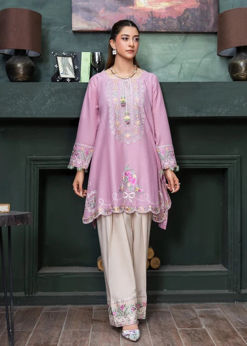 laam- Unstitched 2 Piece Embroidered Dhanak Suit