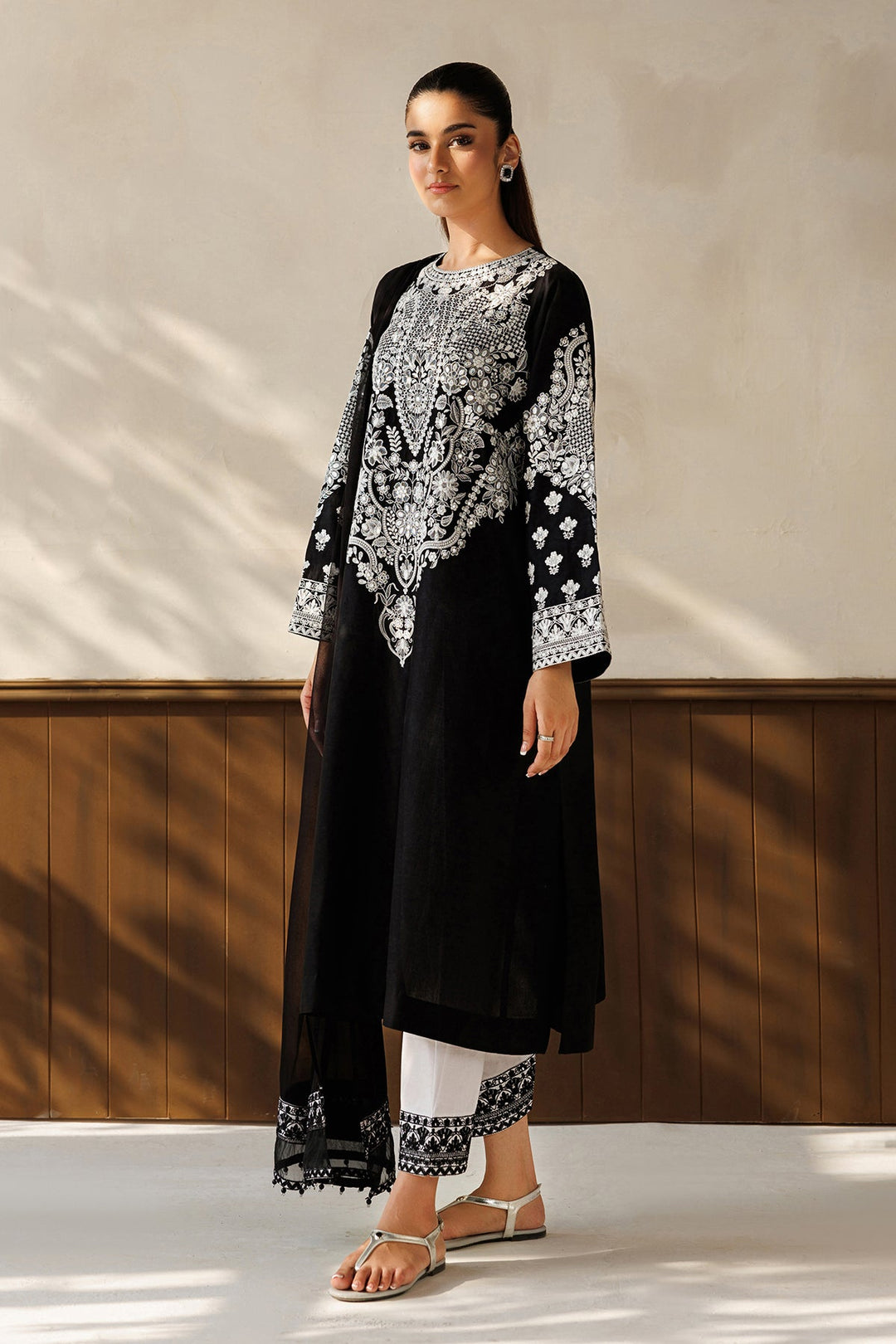 Baroque - Dhanak 3-Piece Unstitched Embroidered Suit