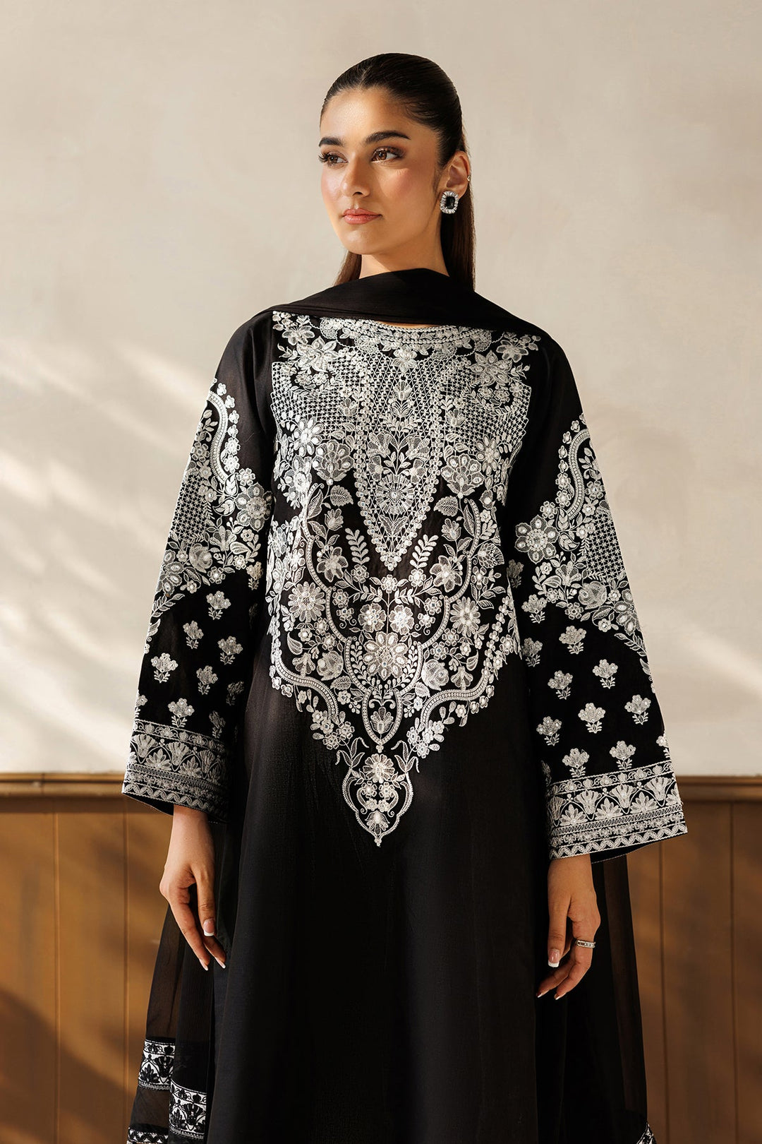 Baroque - Dhanak 3-Piece Unstitched Embroidered Suit