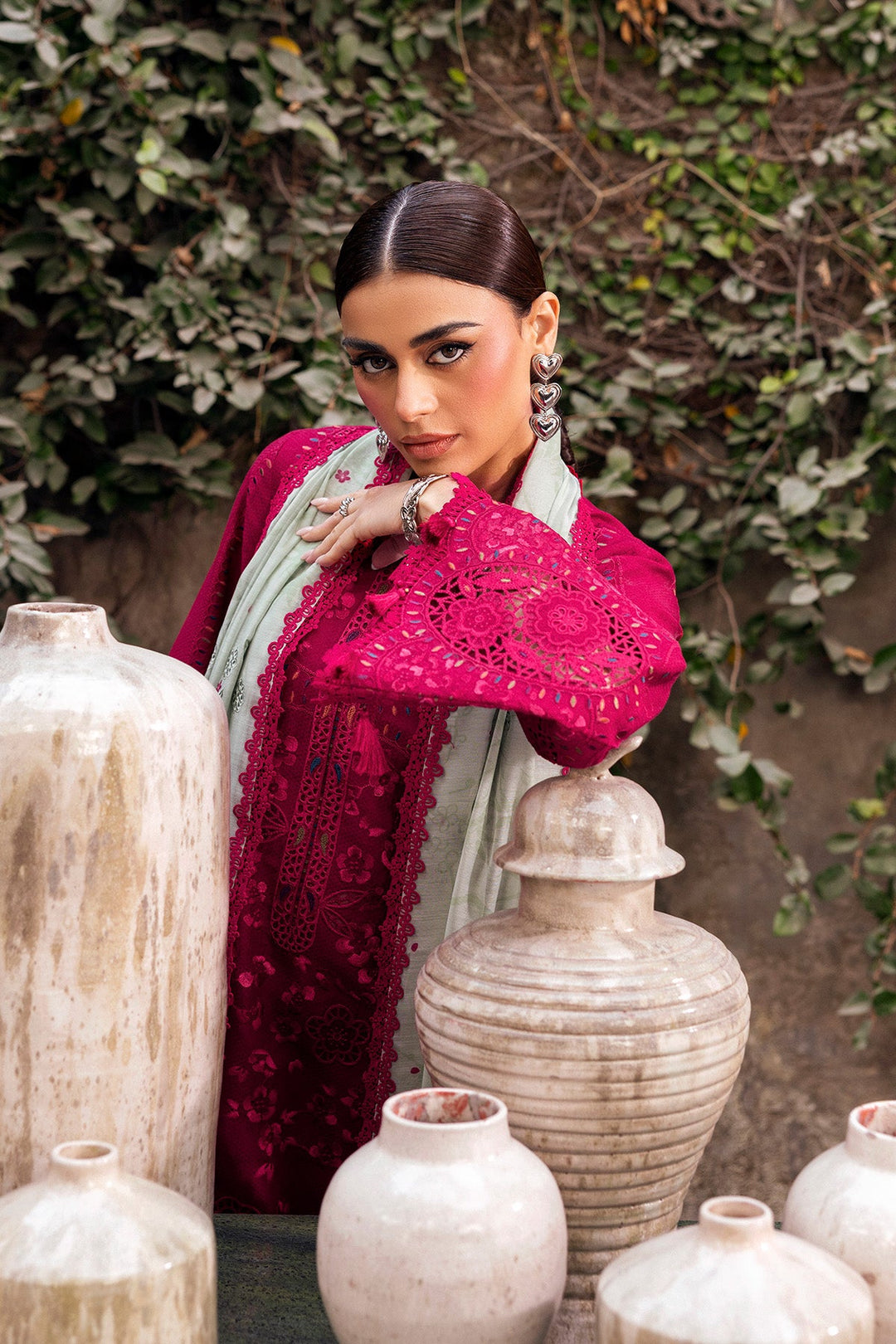 Jazmin - Dhanak 3-Piece Unstitched Embroidered Suit