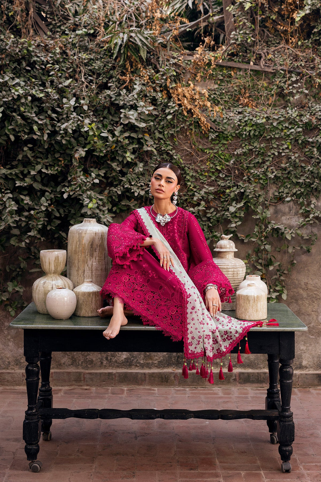 Jazmin - Dhanak 3-Piece Unstitched Embroidered Suit