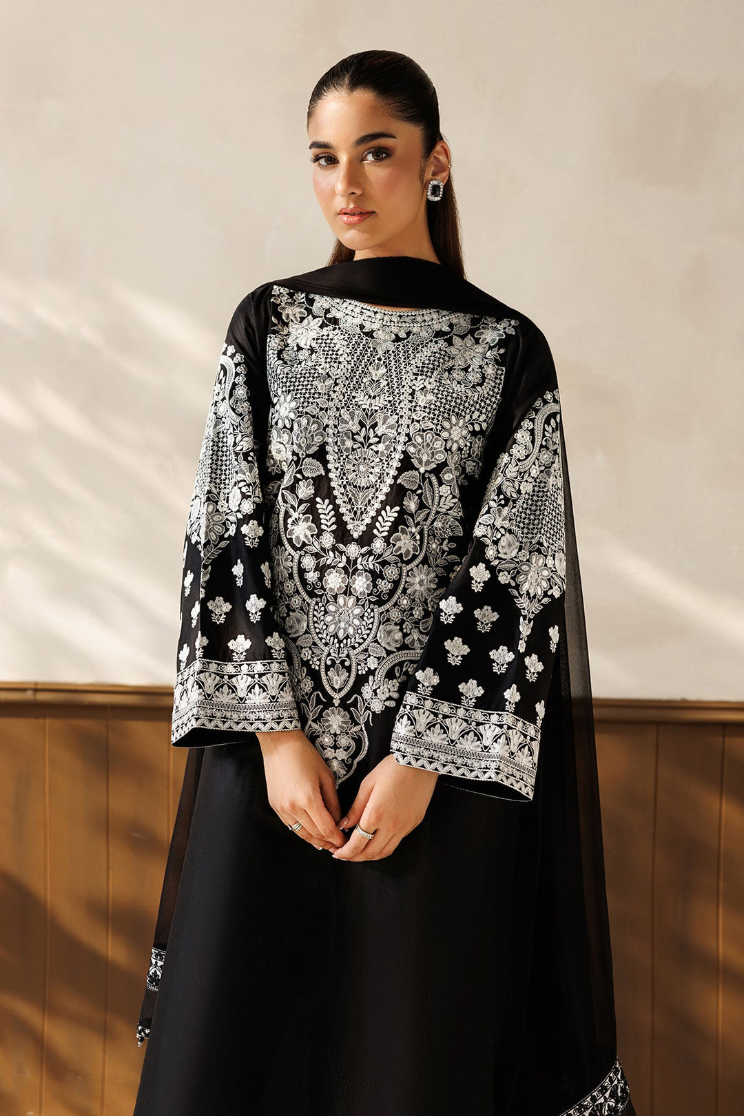 Baroque - Dhanak 3-Piece Unstitched Embroidered Suit