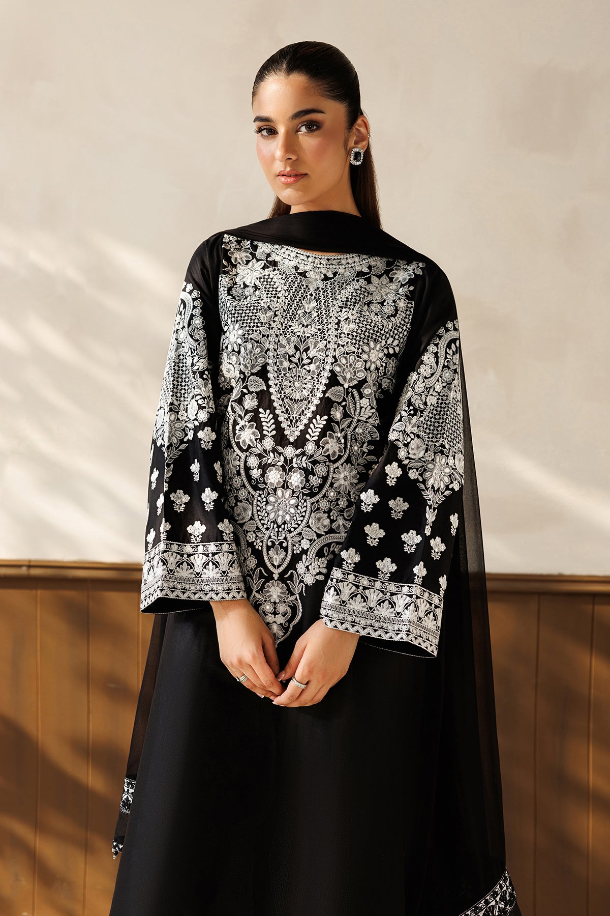Baroque - Dhanak 3-Piece Unstitched Embroidered Suit