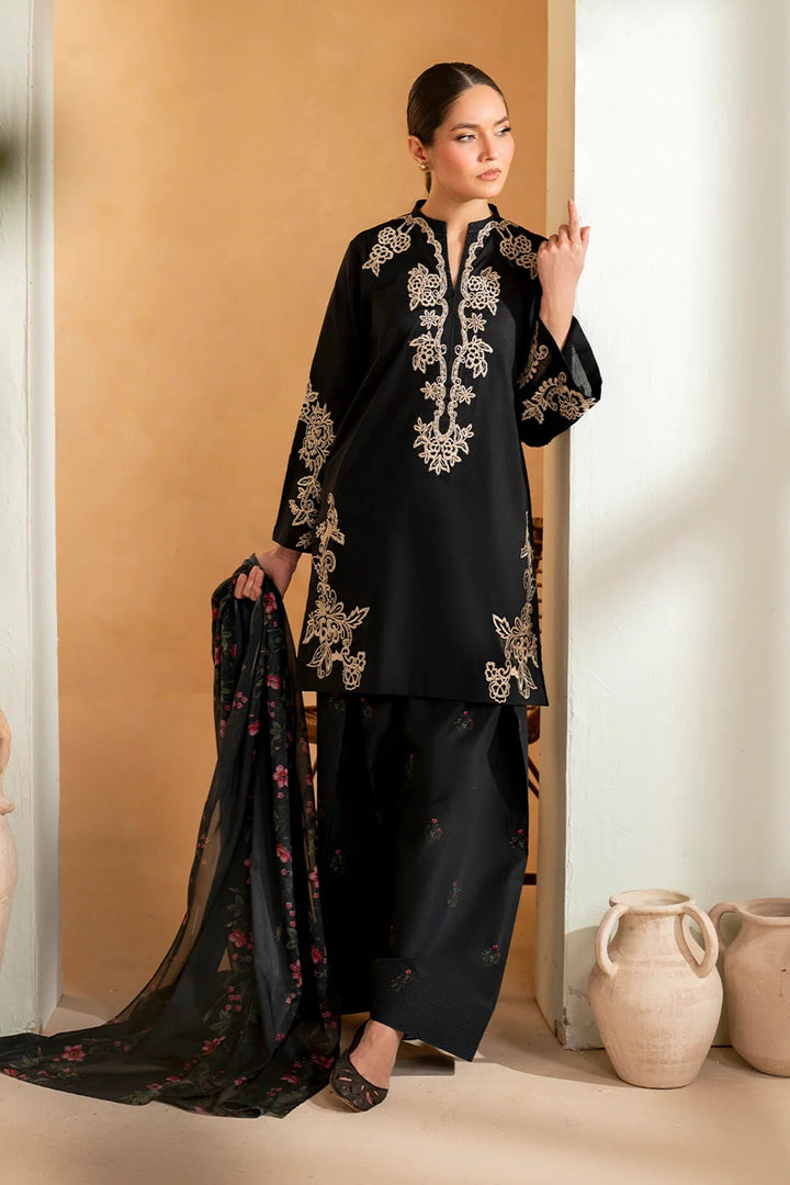 IZNIK - 3PC LAWN EMBROIDERED SHIRT WITH CHIFFON PRINTED DUPATTA AND TROUSER - HML2881