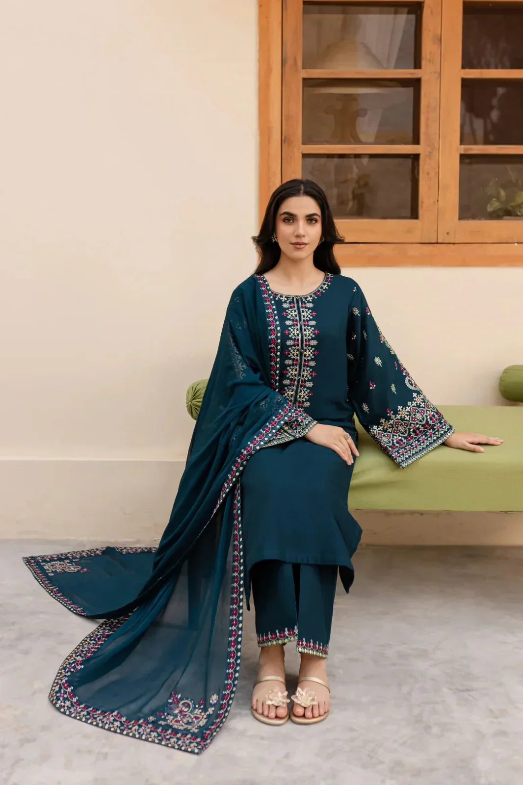 Batik Premium Luxury Lawn Unstitched 3-Piece Heavy Embroidered Suit
