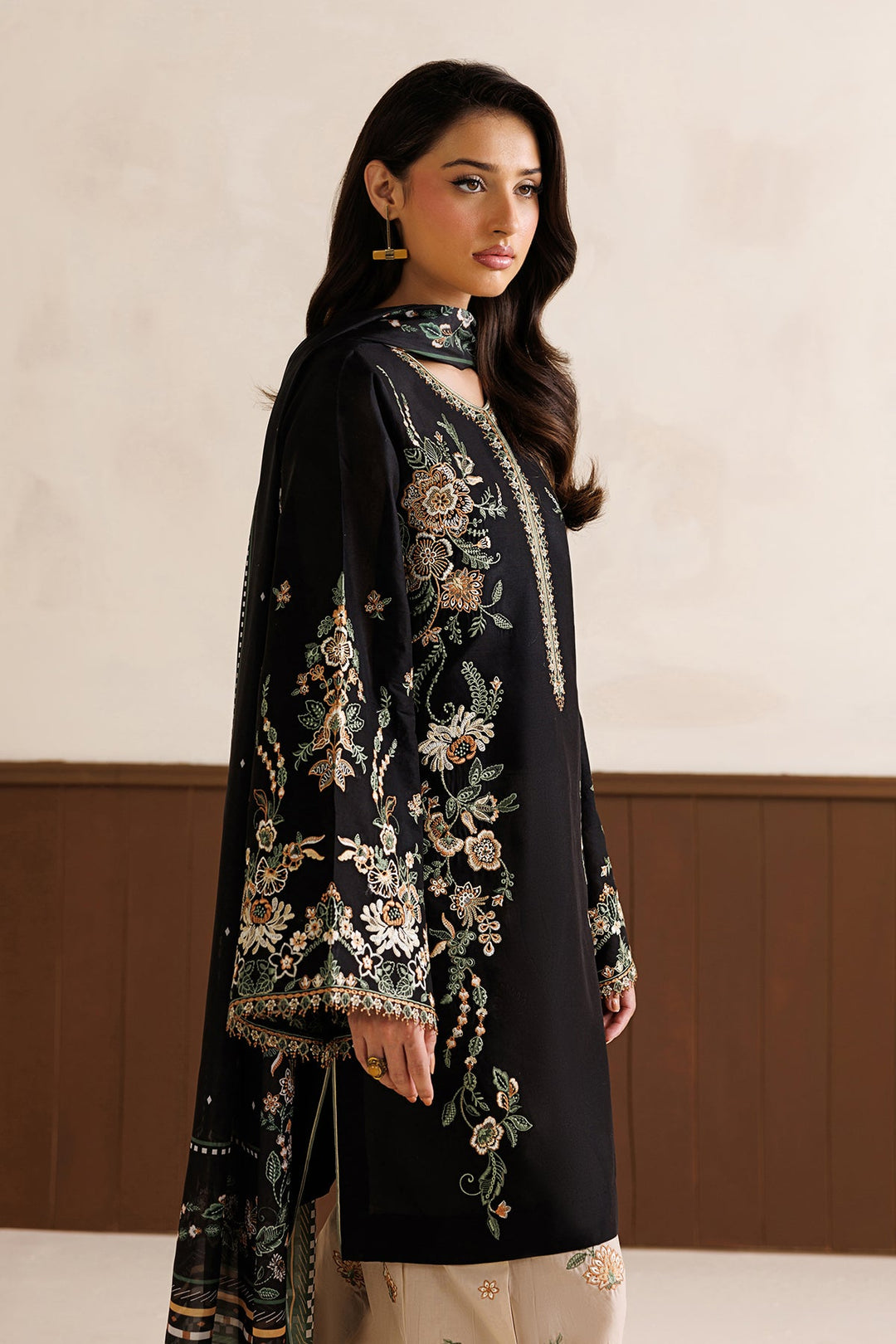 Baroque - Dhanak 3-Piece Unstitched Embroidered Suit