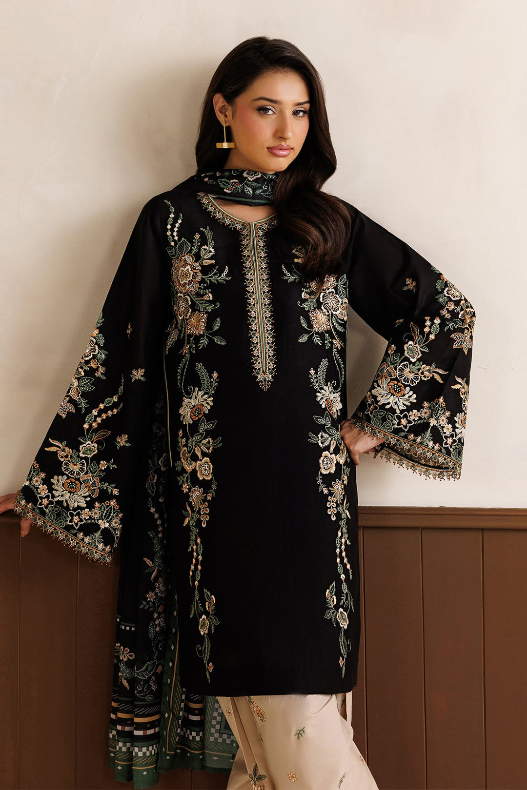 Baroque - Dhanak 3-Piece Unstitched Embroidered Suit