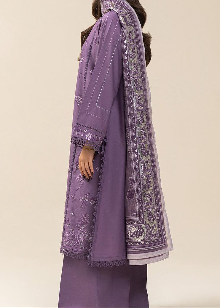 Dhanak 3-Piece Unstitched Embroidered Suit