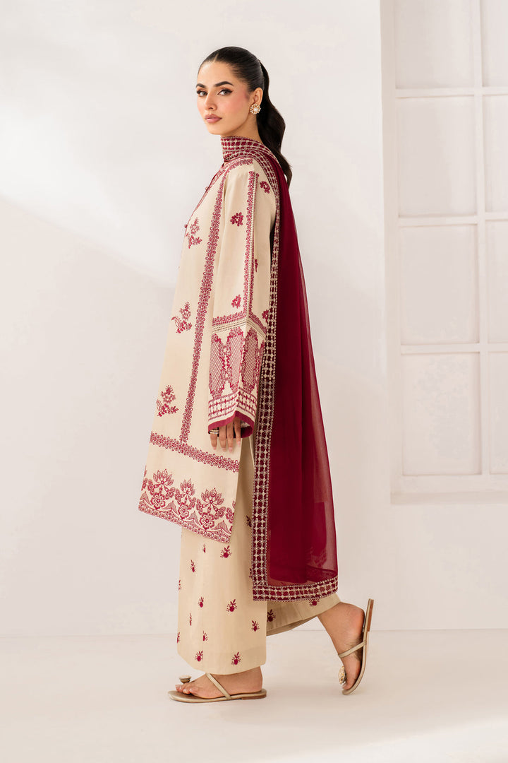 Jeena - Dhanak 3-Piece Unstitched Embroidered Suit