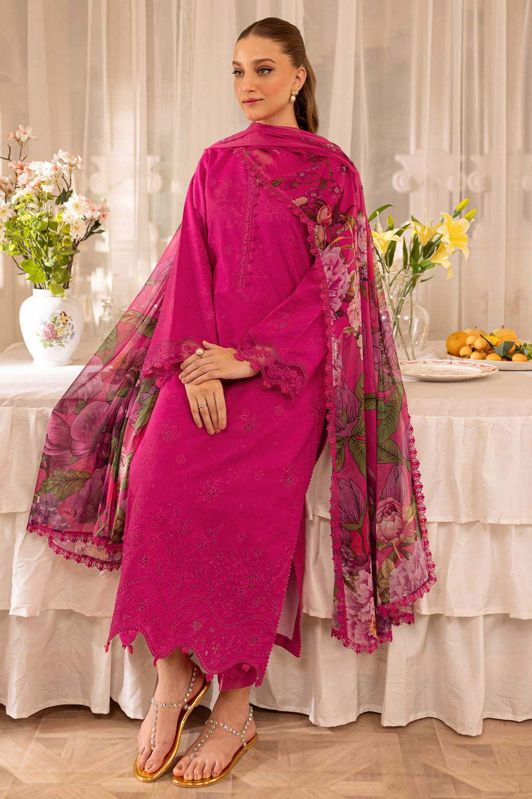 PEZWAN - Dhanak 3-Piece Unstitched Embroidered Suit