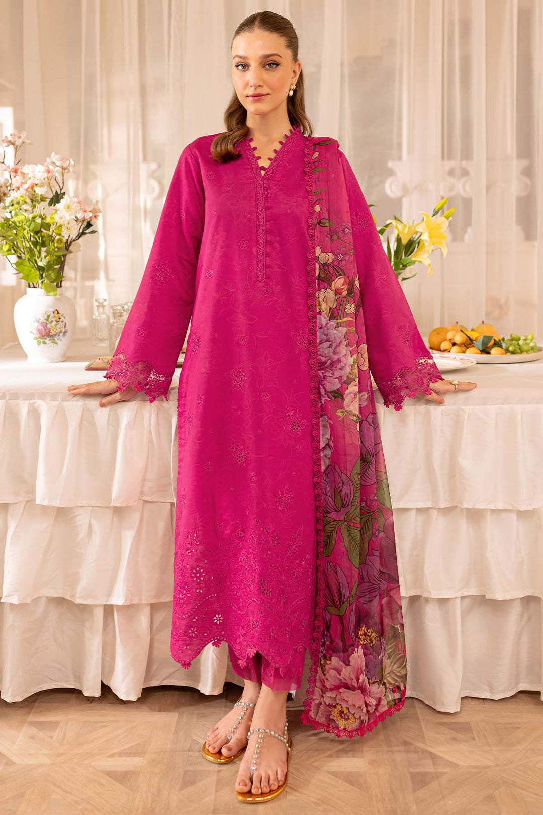 PEZWAN - Dhanak 3-Piece Unstitched Embroidered Suit