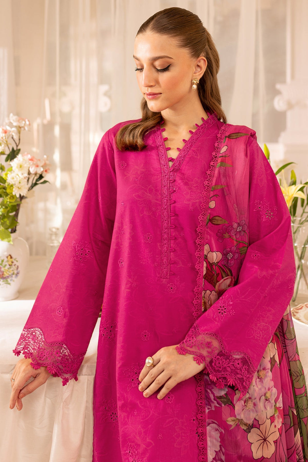 PEZWAN - Dhanak 3-Piece Unstitched Embroidered Suit