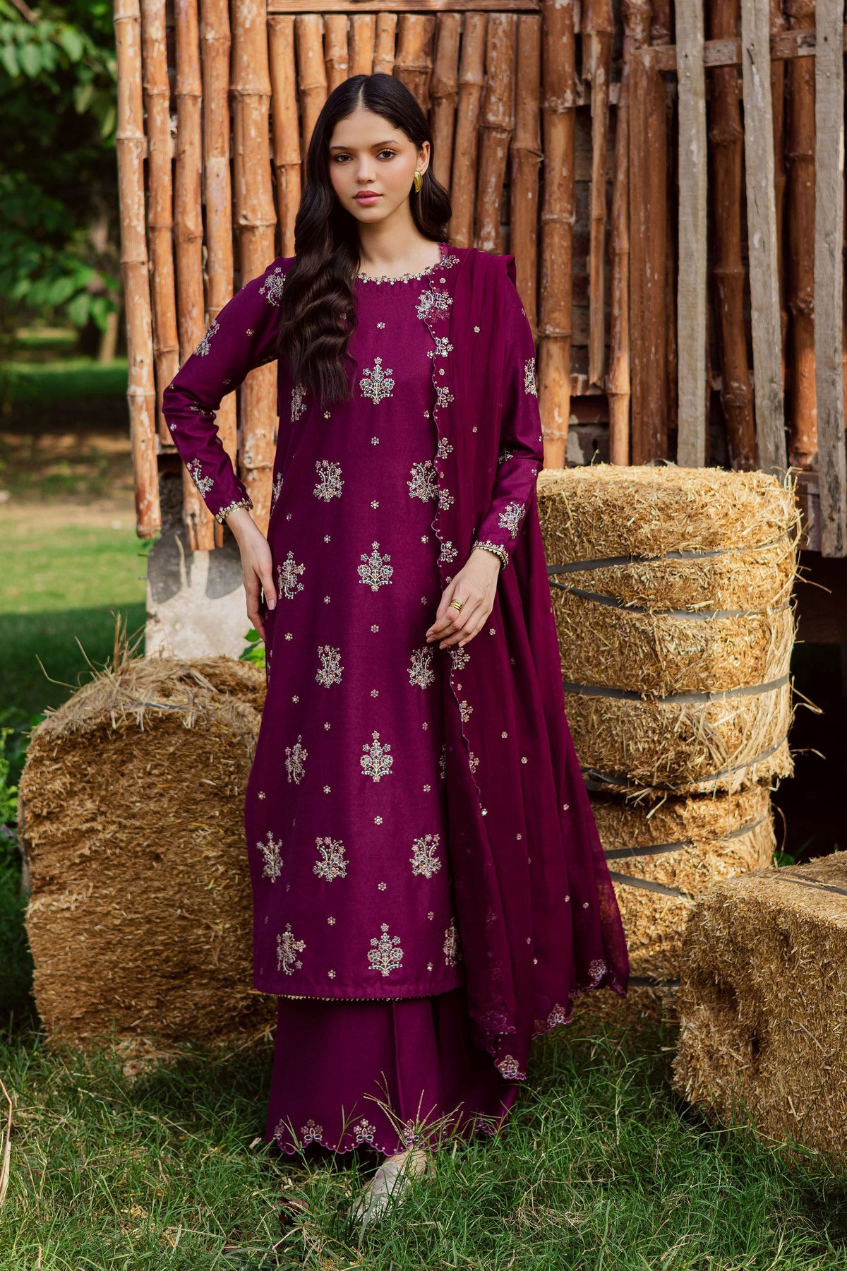 Batik Embroidered Dhanak 3-Piece Unstitched Suit