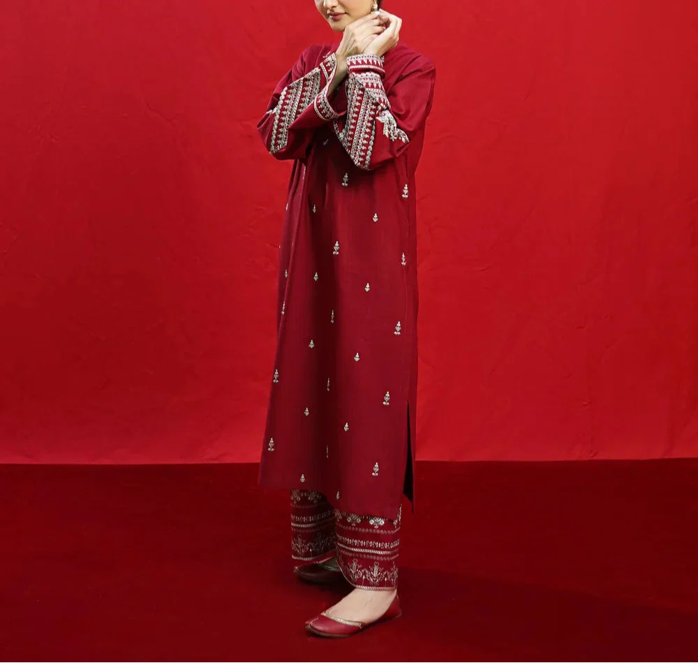Urge - Dhanak 3-Piece Unstitched Embroidered Suit