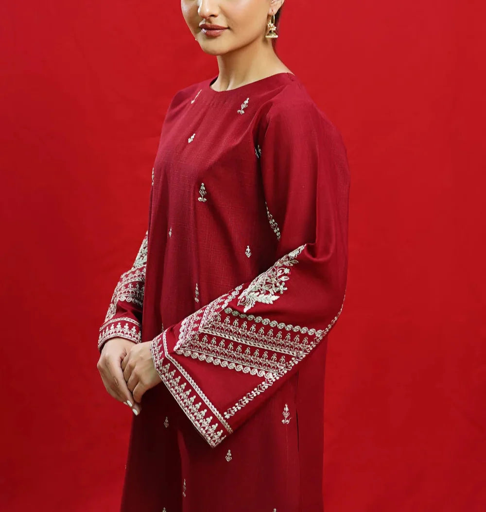 Urge - Dhanak 3-Piece Unstitched Embroidered Suit