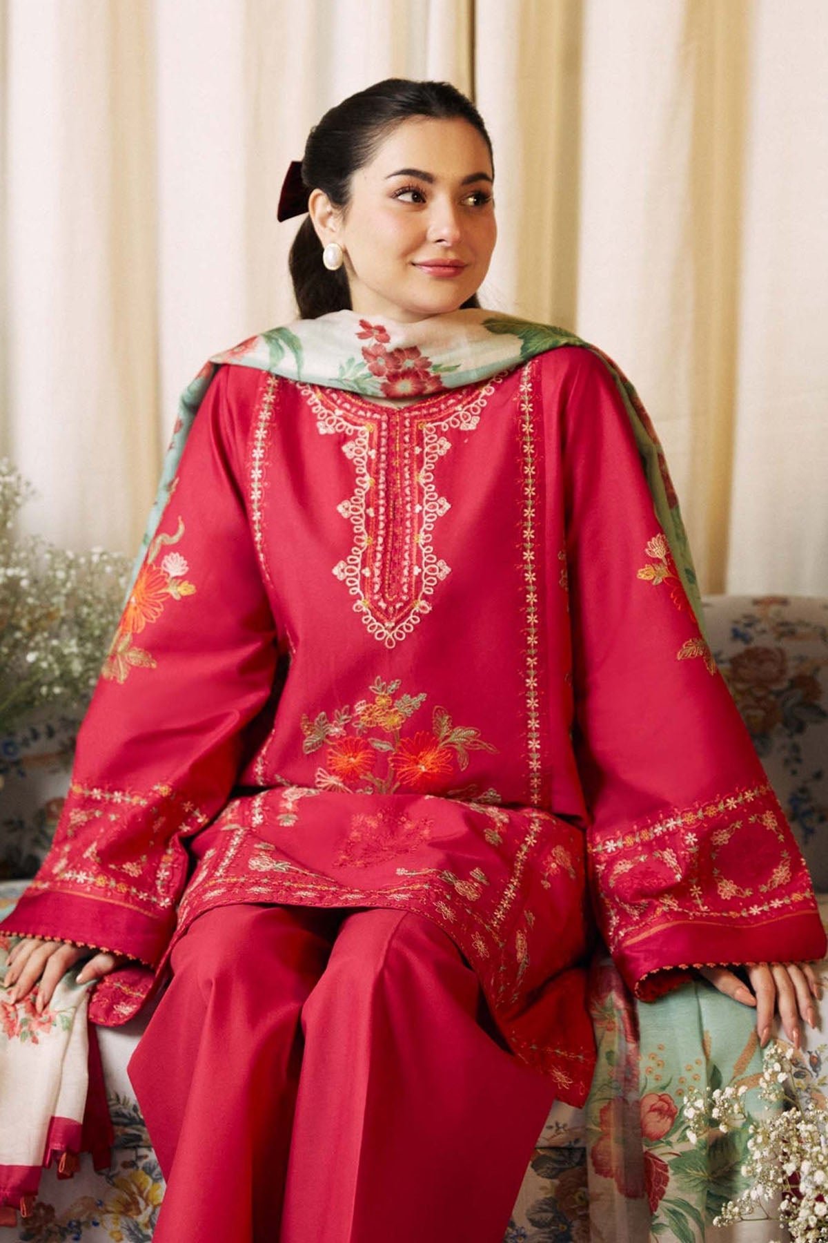 Zara Shah Jahan - Dhanak 3-Piece Unstitched Embroidered Suit