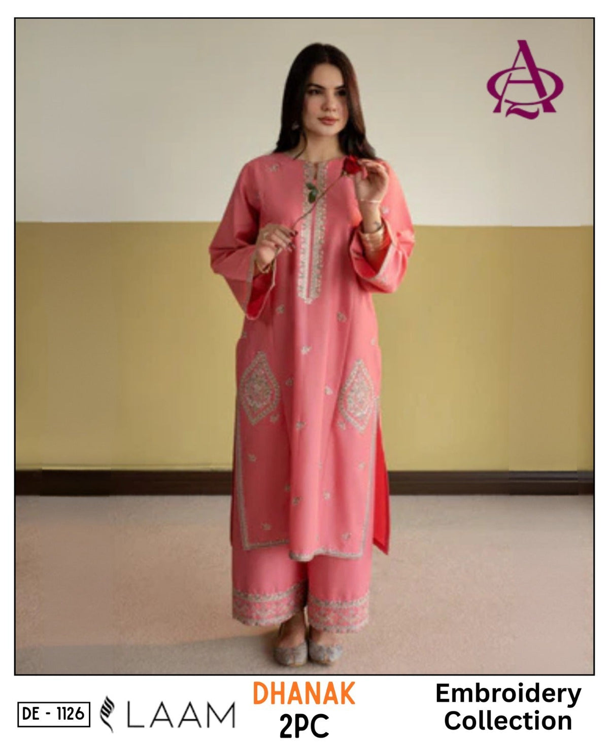 2-Piece | Premium Embroidered Winter Suit – DE-1126W