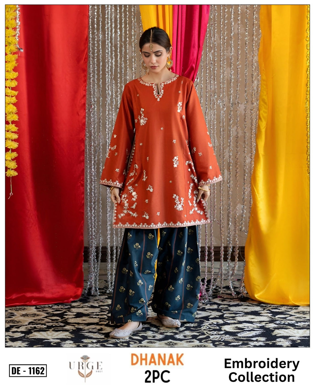 2-Piece | Premium Embroidered Winter Suit – DE-1162W