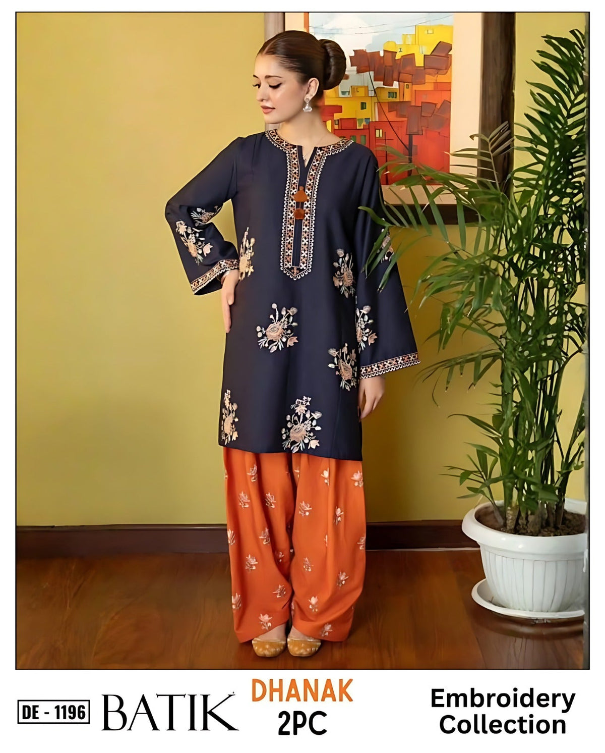 2-Piece | Premium Embroidered Winter Suit – DE-1196W