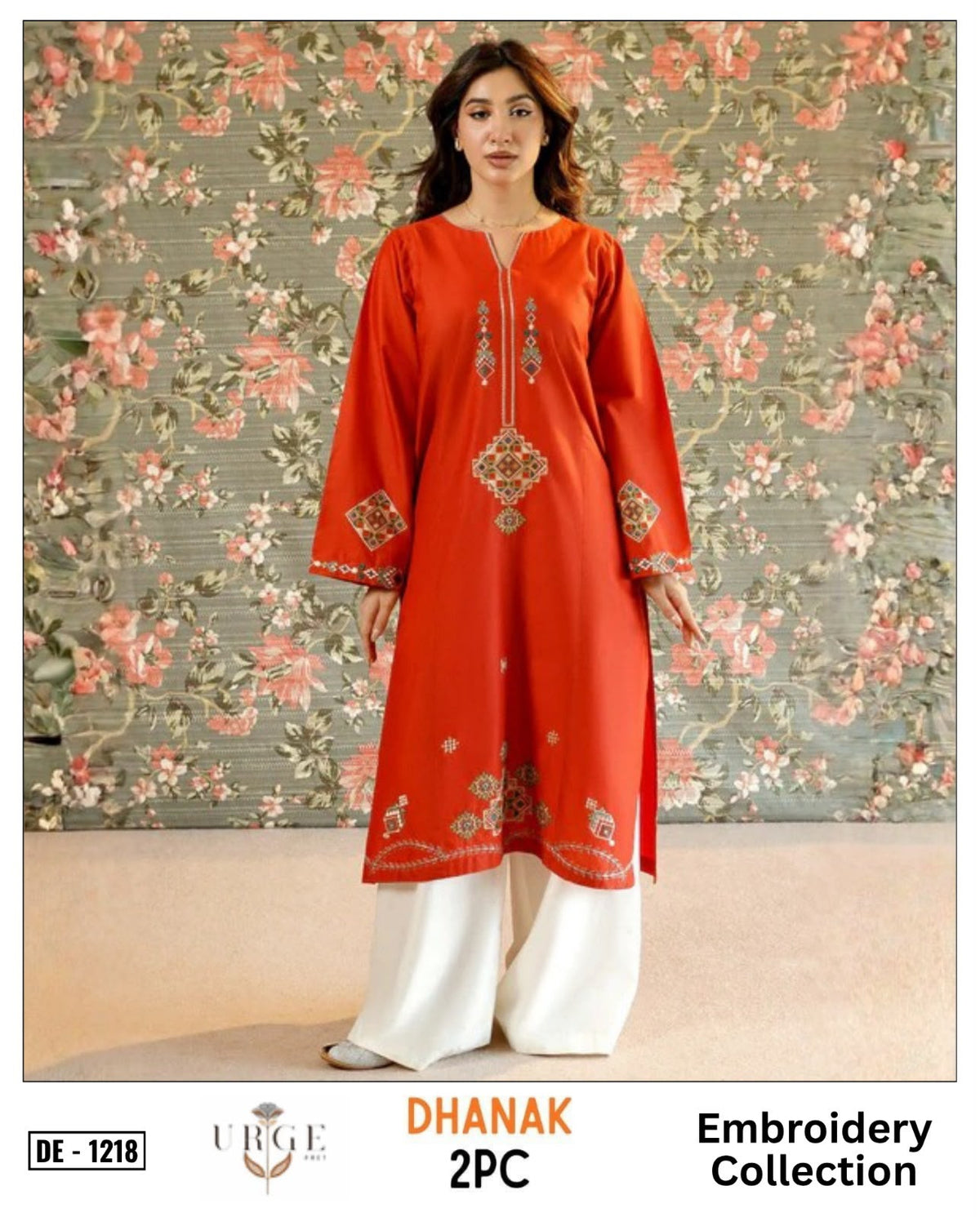 2-Piece | Premium Embroidered Winter Suit – DE-1218