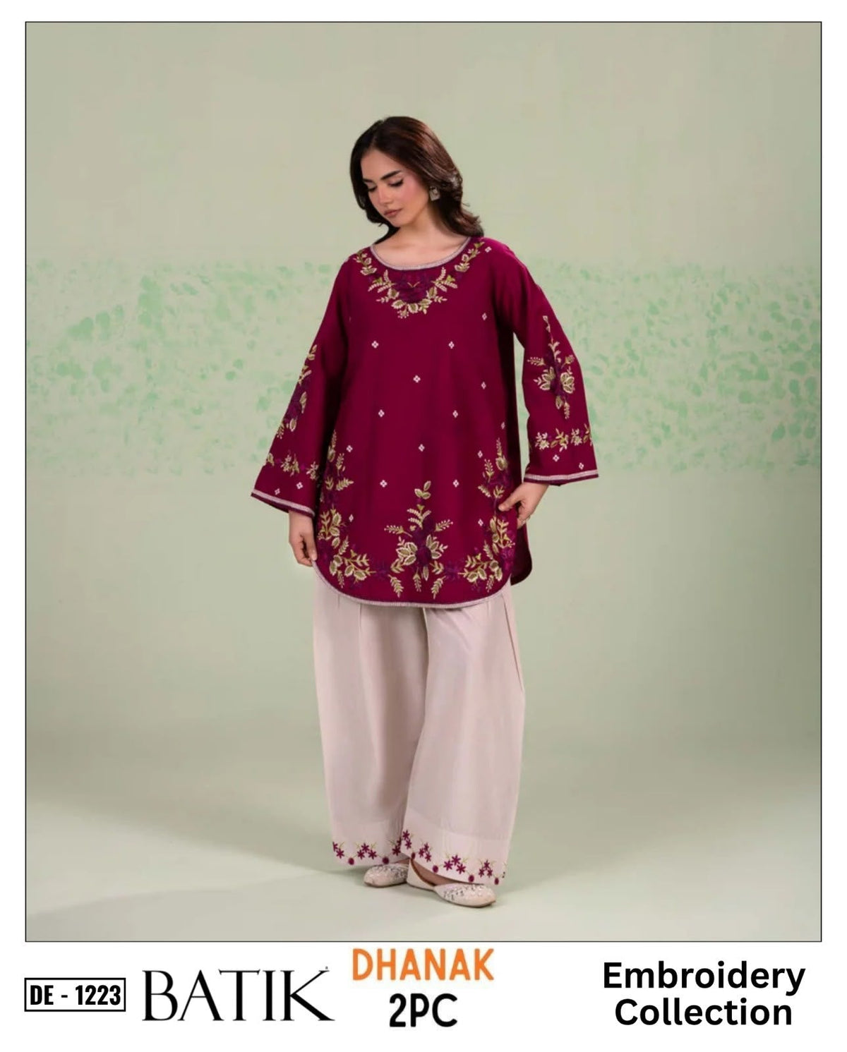 2-Piece | Premium Embroidered Winter Suit – DE-1223