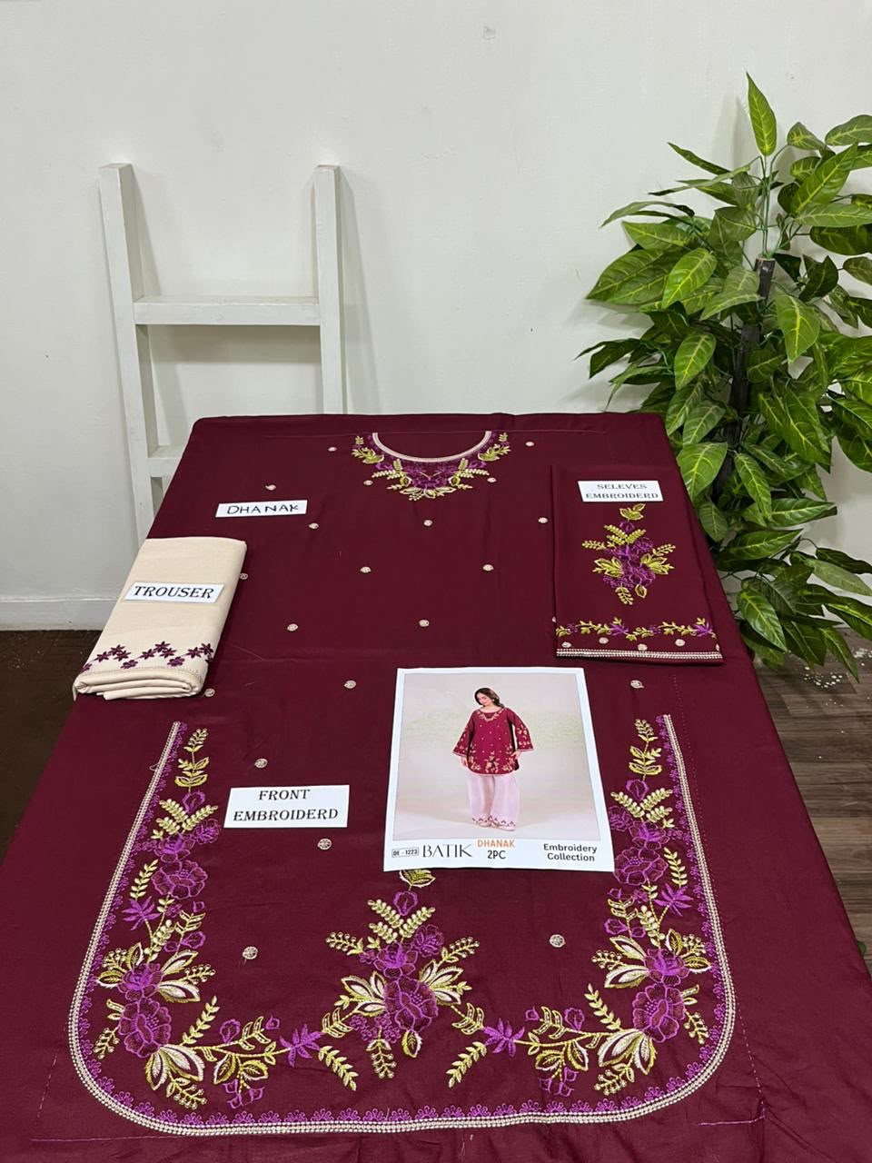2-Piece | Premium Embroidered Winter Suit – DE-1223
