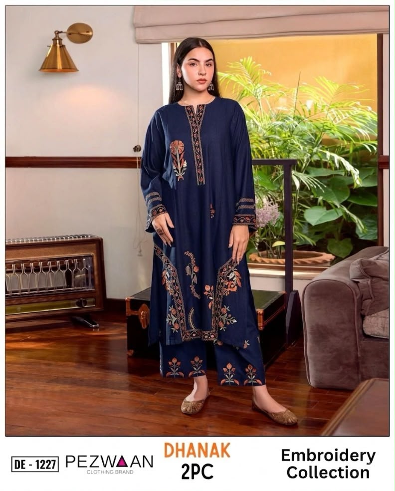 2-Piece | Premium Embroidered Winter Suit – DE-1227