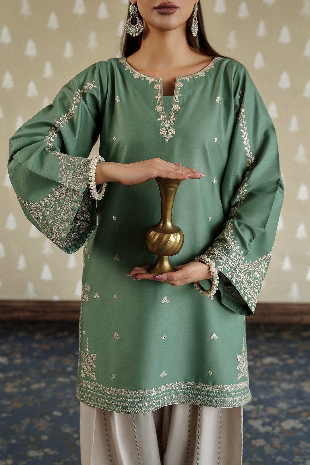 LAAM 2 Piece - Unstitched Dhanak Embroidered Suit