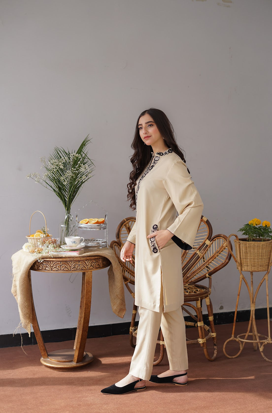 Cashew'Nut | Aisling Unstitched Winter Embroidered Suit