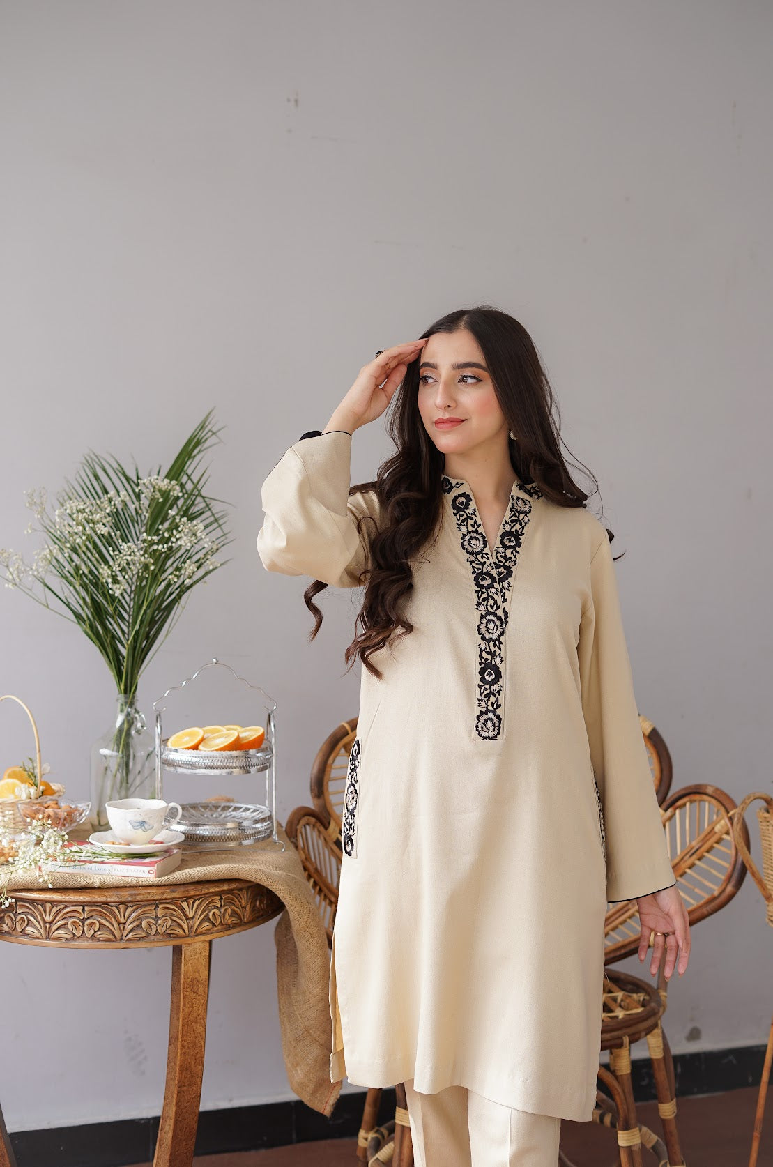 Cashew'Nut | Aisling Unstitched Winter Embroidered Suit