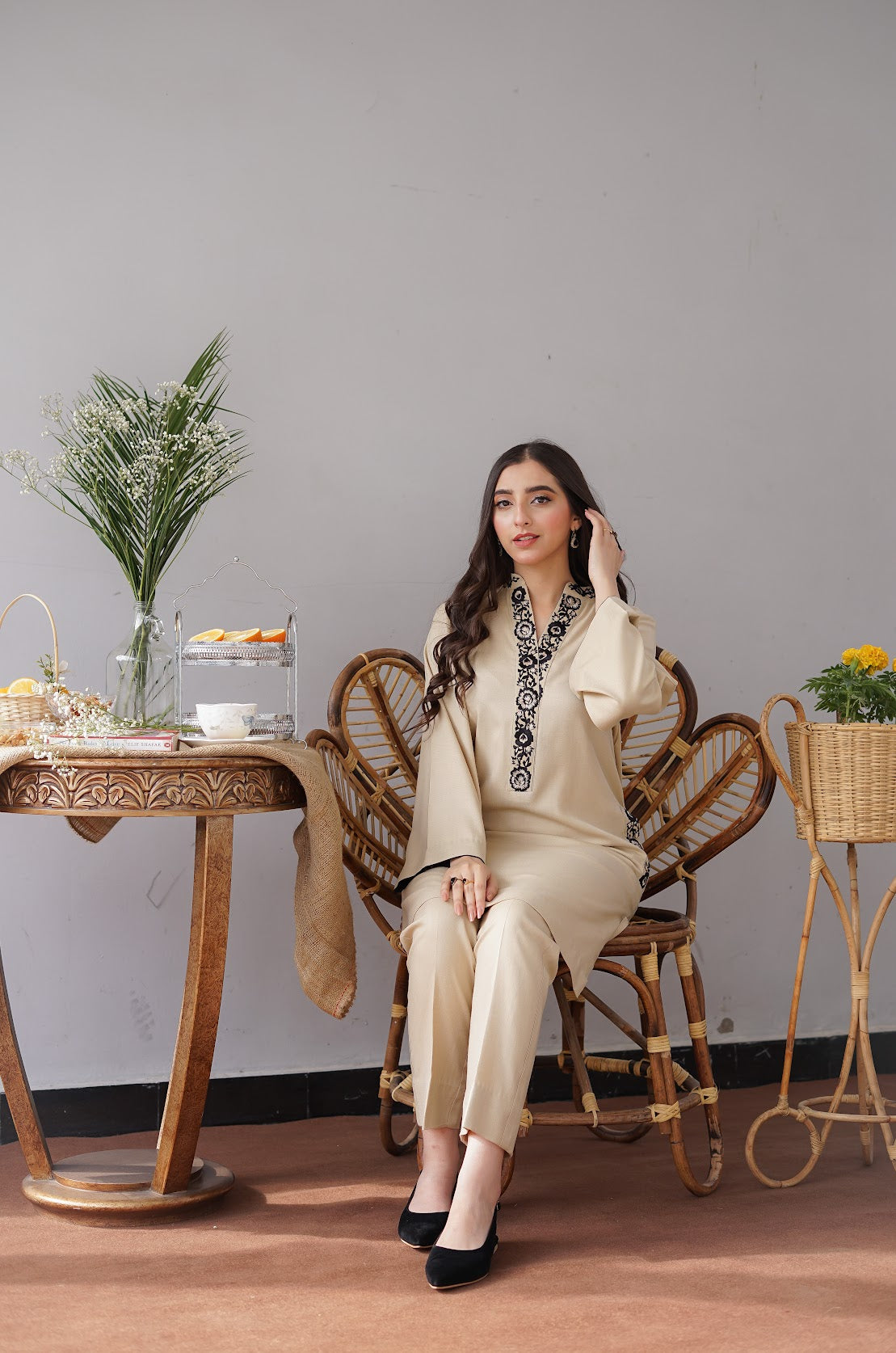 Cashew'Nut | Aisling Unstitched Winter Embroidered Suit