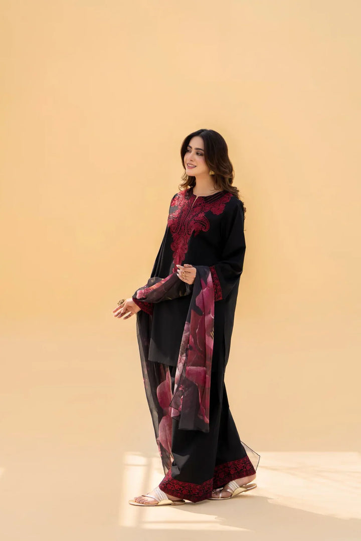 Zaroon - Dhanak 3-Piece Unstitched Embroidered Suit