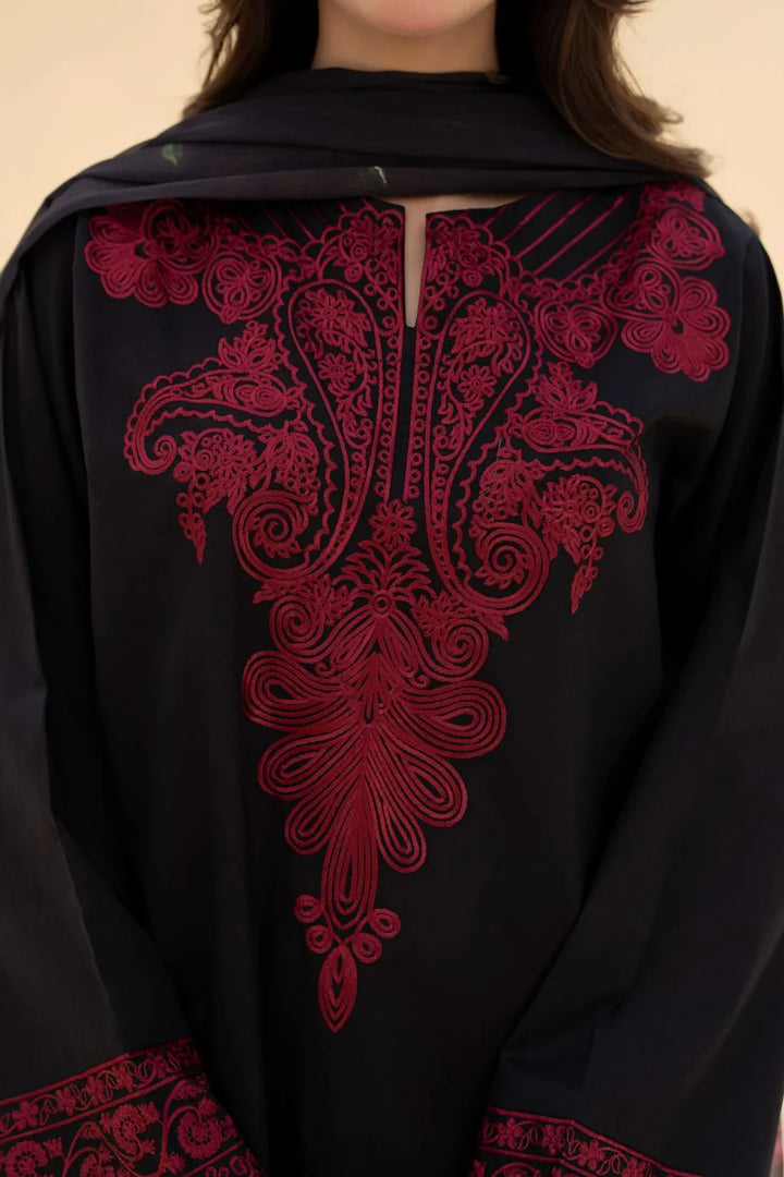 Zaroon - Dhanak 3-Piece Unstitched Embroidered Suit